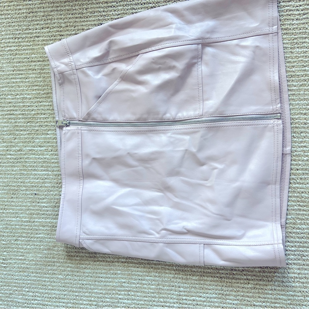 Express leather pink skirt